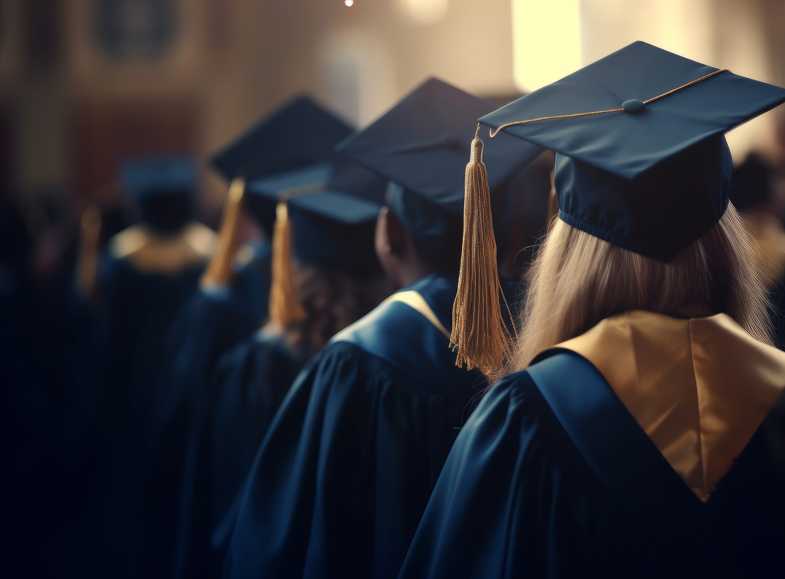 graduated students. illustration ai generative
